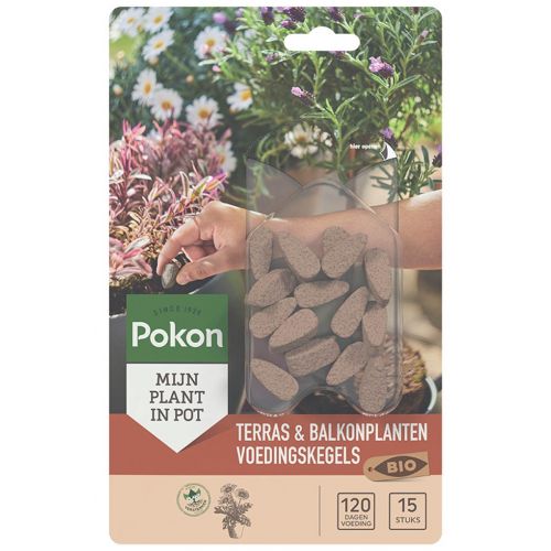 Pokon Bio terras & balkon kegels 15 stuks