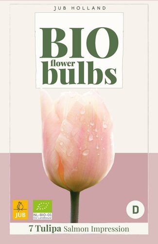 Bio tulp Salmon impression 7 bollen - afbeelding 3