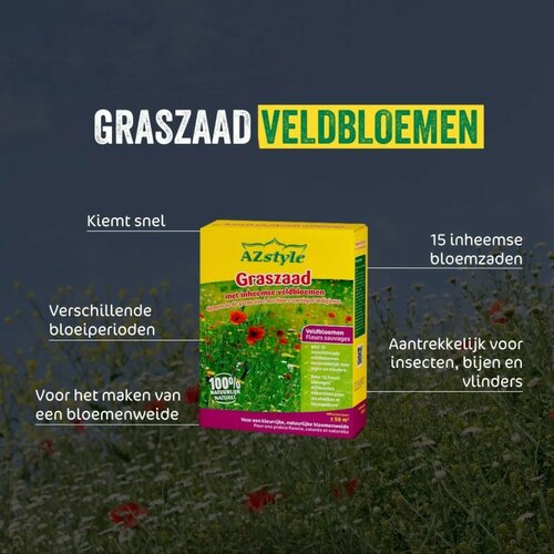 Ecostyle AZstyle Graszaad inheemse veldbloemen 500g - afbeelding 2