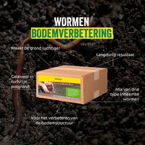 Ecostyle verse wormenmix bodemverbetering 1 kg - afbeelding 2