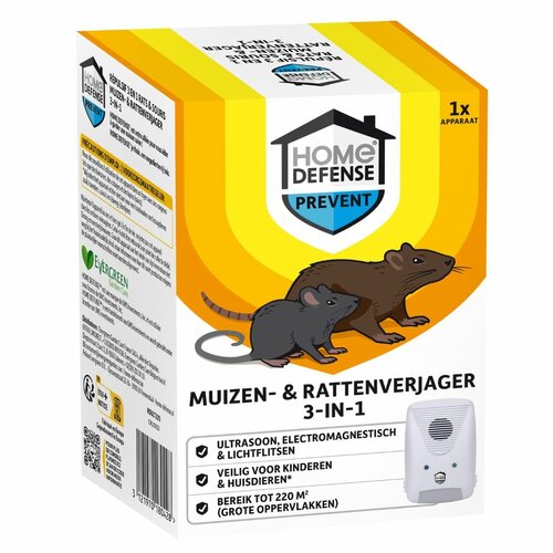 Home defense muizen- en rattenverjager 3-in-1 220 m²
