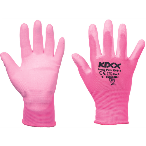 Kixx handschoen pretty pink maat 7 - afbeelding 1