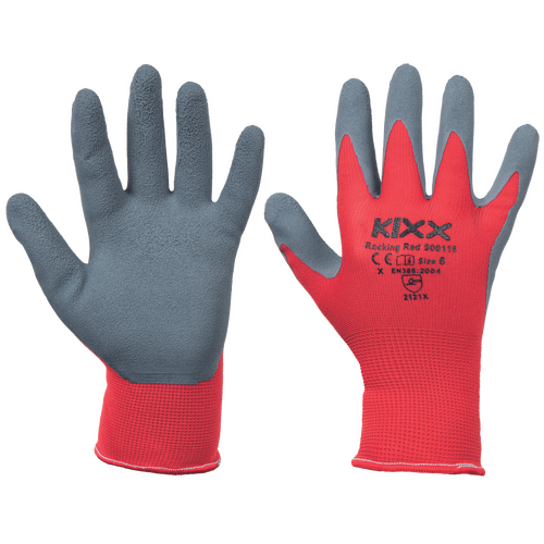 Kixx handschoen rocking red maat 8 - afbeelding 1