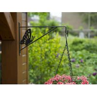 Nature muurhaak vlinder grijs 35cm - afbeelding 2