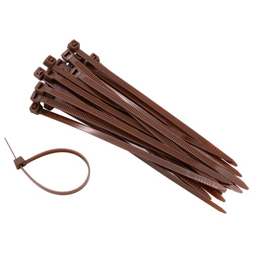 Nature kabelbinders tyraps nylon bruin 15 cm 25 stuks - afbeelding 1