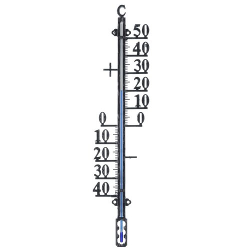 Nature thermometer ABS zwart - afbeelding 1