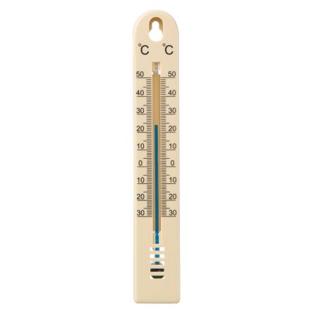 Nature thermometer plastic bruin - afbeelding 1