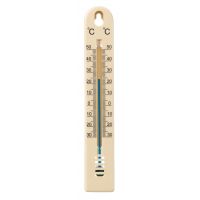 Nature thermometer plastic bruin - afbeelding 1