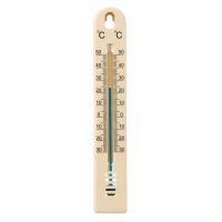 Nature thermometer plastic bruin - afbeelding 1