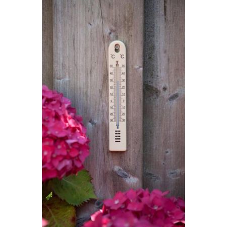 Nature thermometer plastic bruin - afbeelding 2