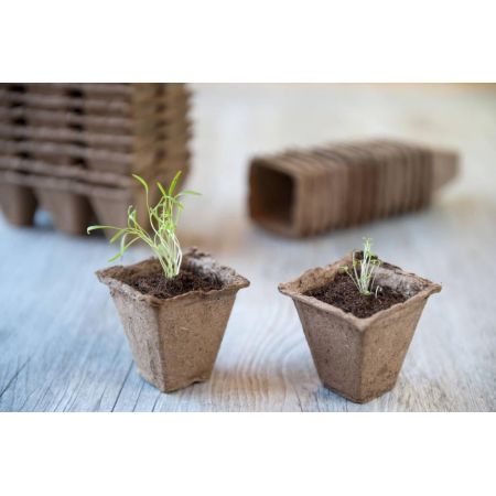 Nature turfpot 6 x 6 x 6 cm 16 stuks - afbeelding 2