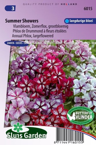 Phlox Drummondii zaden Summer Showers vlambloem