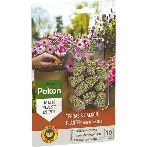 Pokon terras & balkon voedingskegels 10 stuks - afbeelding 1