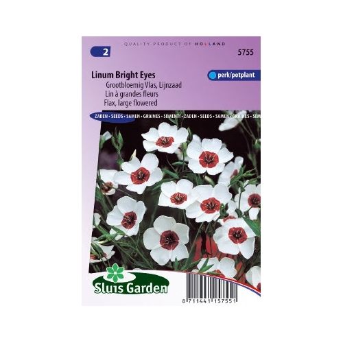 Linum Grandiflorum zaden Bright Eyes vlas