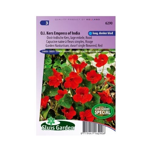 Tropaeolum zaden Empress of India Oost-Indische kers