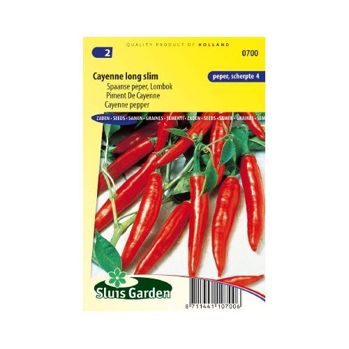 Spaanse peper zaden Cayenne Long Slim