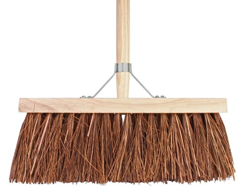 Talen tools bezem 37 cm bruin met steel - afbeelding 1