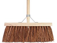 Talen tools bezem 37 cm bruin met steel - afbeelding 1