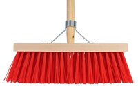 Talen tools bezem rood 35 cm met steel 140 cm