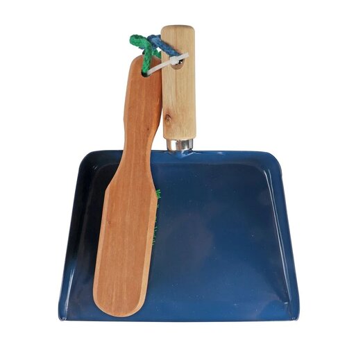 Talen tools stoffer en blik egel groen/blauw