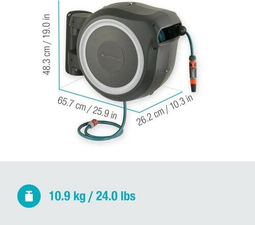 Gardena wandslangenbox 25 meter wit rollup - afbeelding 2