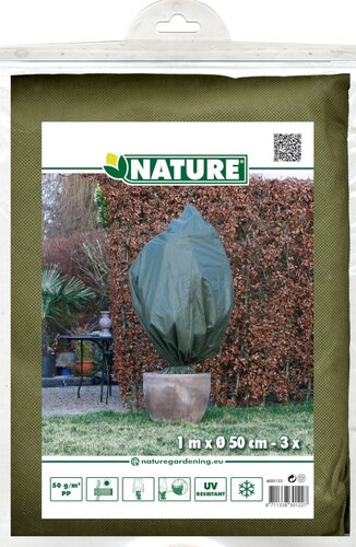 Nature winterafdekhoes met koord D0.50 cm x H1 m groen - afbeelding 1