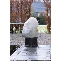 Winterafdekhoes met koord H 1,5 meter D 75 cm beige